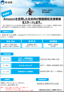 令和３年度「Amazonを活用した北米向け販路開拓支援」（新潟県✕グローバルブランド）